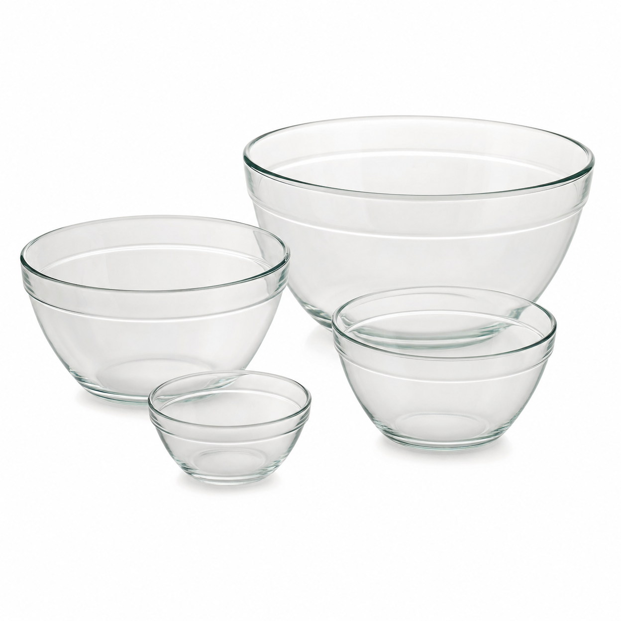Glass Mixing Bowl Set — 4 Pc
